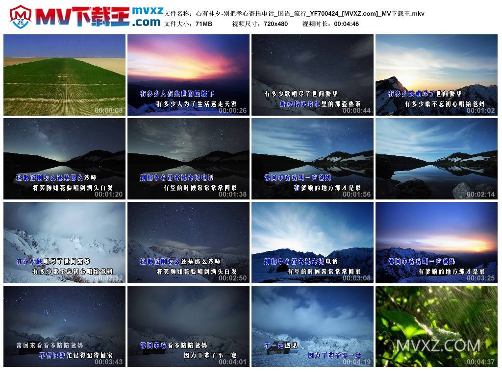 心有林夕-别把孝心寄托电话_国语_流行_YF700424